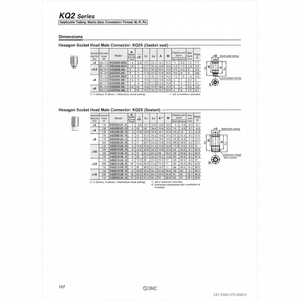 SMC Pneumatics Raccord à une touche KQ2S08-02AS pièces pneumatiques - Product Image 1