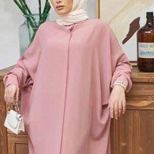 <span class=keywords><strong>Abaya</strong></span> élégante <span class=keywords><strong>et</strong></span> tendance à manches chauve-souris, <span class=keywords><strong>Djellaba</strong></span> pour femmes (sans foulard) - Product Image 1