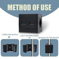 Pince de fixation à noyau de ferrite divisé pour câbles avec gaine en nylon, suppression efficace des fréquences, blocage du bruit, EMI, EMC, serre-câbles