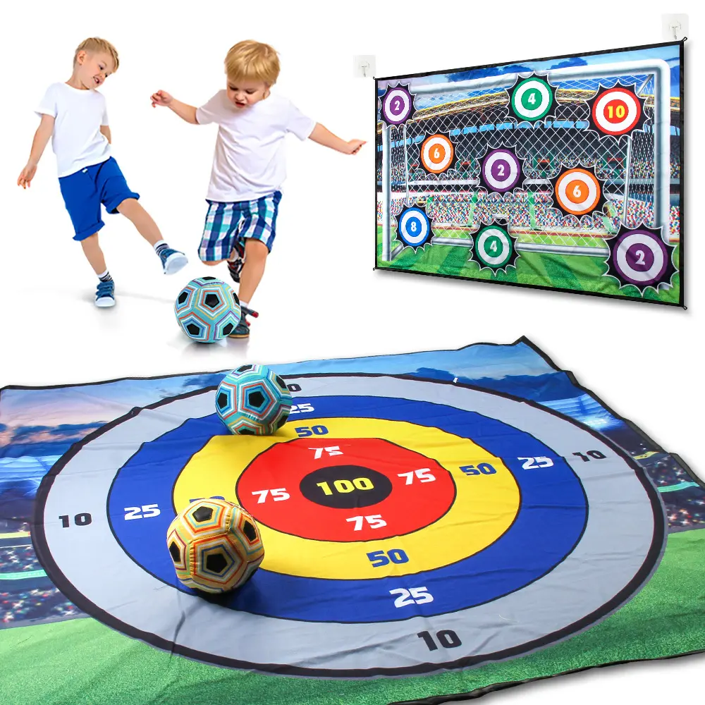 Jogo de futebol infantil, jogo de brinquedo interno e externo, jogo de futebol com nove quadros, quadro quadrado, tecido para lazer, brinquedo para crianças