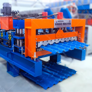 지붕 사용 3 층 IBR 유약 프로필 강철 루핑 시트 롤 성형 기계 지붕 타일 만들기 기계 가격 - Product Image 1