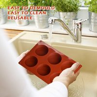 Moules à gâteau cylindriques ronds antiadhésifs à 6 cavités pour chocolat, moules de cuisson en silicone pour mini-gâteaux, moule à gelée