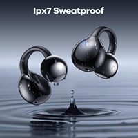Écouteurs sans fil portables pour les ventes sur les plateformes en ligne, avec crochets d'oreille flexibles à mémoire de forme, ajustement confortable, étui de charge rapide Type C