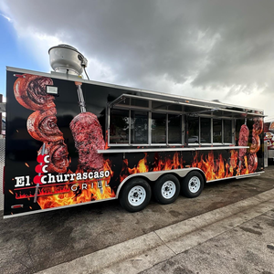 Food Truck Chiosco Barbecue 2025 Personalizzato per Pizza Burger Gelato Caffè Furgone Prodotto in Vendita in USA Turchia - Product Image 1