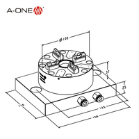 Mandrin d'index A-ONE 4 axes tour à changement rapide en acier trempé de haute précision pour accessoire de machines-outils de meulage de fraisage CNC