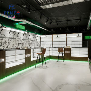 Exhibidor de Cigarrillos de Vidrio con Iluminación LED, Suministro de Fábrica, Ecológico, Resistente, Personalizable, para Tabaco, CBD, Tienda de Fumadores - Product Image 3