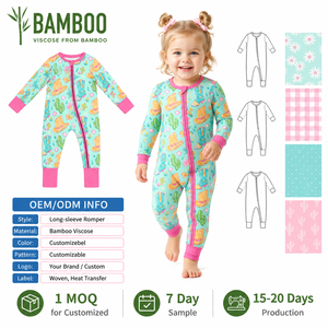 Pigiama a Maniche Lunghe per Neonati e Bambini in Bambù con Stampa Paperino, Personalizzabile, Confortevole e Delicato sulla Pelle - Product Image 2