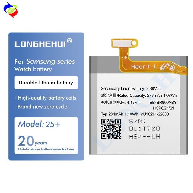 Original Battery for Samsung Watch 1, 2, 3, 4, 5, 6 Compatible with 39.5mm 40mm 42mm 44mm 46mm and 47mm Models R760 R820 R890