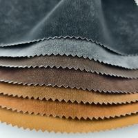 Tissu en cuir PU imperméable sans PFAS avec doublure TC, simili cuir noir pour vestes et vêtements, personnalisable
