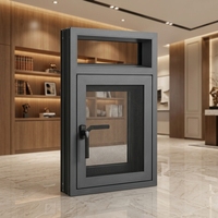 Fenêtre à double vitrage fixe en alliage d'aluminium Daoming, résistante aux intempéries, insonorisée, à rupture de pont thermique, personnalisable