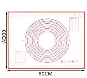 Venta caliente de seguridad alimentaria utensilios de cocina de fibra de vidrio de silicona utensilios de cocina herramienta para hornear amasar estera de masa