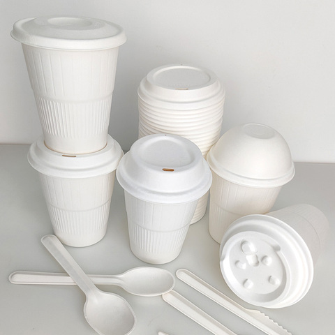 95mm Bagasse Disposable Dome Lid for Coffee and Cold Drink Cups