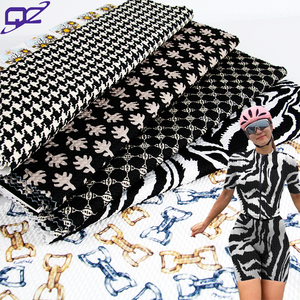 Ready to Ship Floral Polyester Spandex Custom logo Jacquard liverpool Knit Digital Printed Bullet <strong>Fabric</strong> for <strong>Fall</strong> Winter - Product Image 1