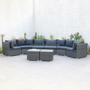 Muebles de Patio Modernos, Sofá de Jardín con Mesa para Fogatas, Sofás de Mimbre de Ratán para Terraza, Hotel o Patio - Product Image 3