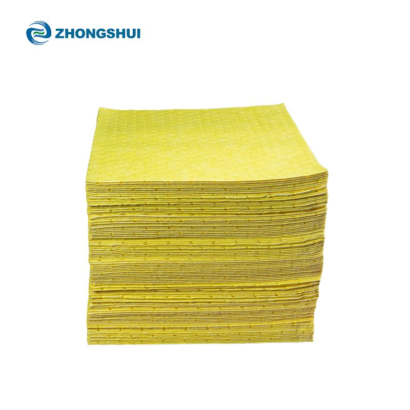 Factory Direct Supply Nonwoven Cotton PP Material Yellow Chemical Hazardous Absorbent Cotton