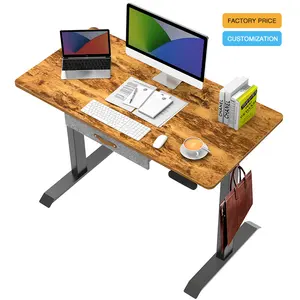 طاولة جديدة عالية الجودة كهربائية عالية الارتفاع قابلة للتعديل بمحرك واحد يجلس مكتب منزلي مكتب قائم