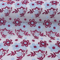 Tissu de broderie coloré personnalisé en gros pour vêtements ethniques et quotidiens tissu de dentelle de fleur de haute qualité écologique