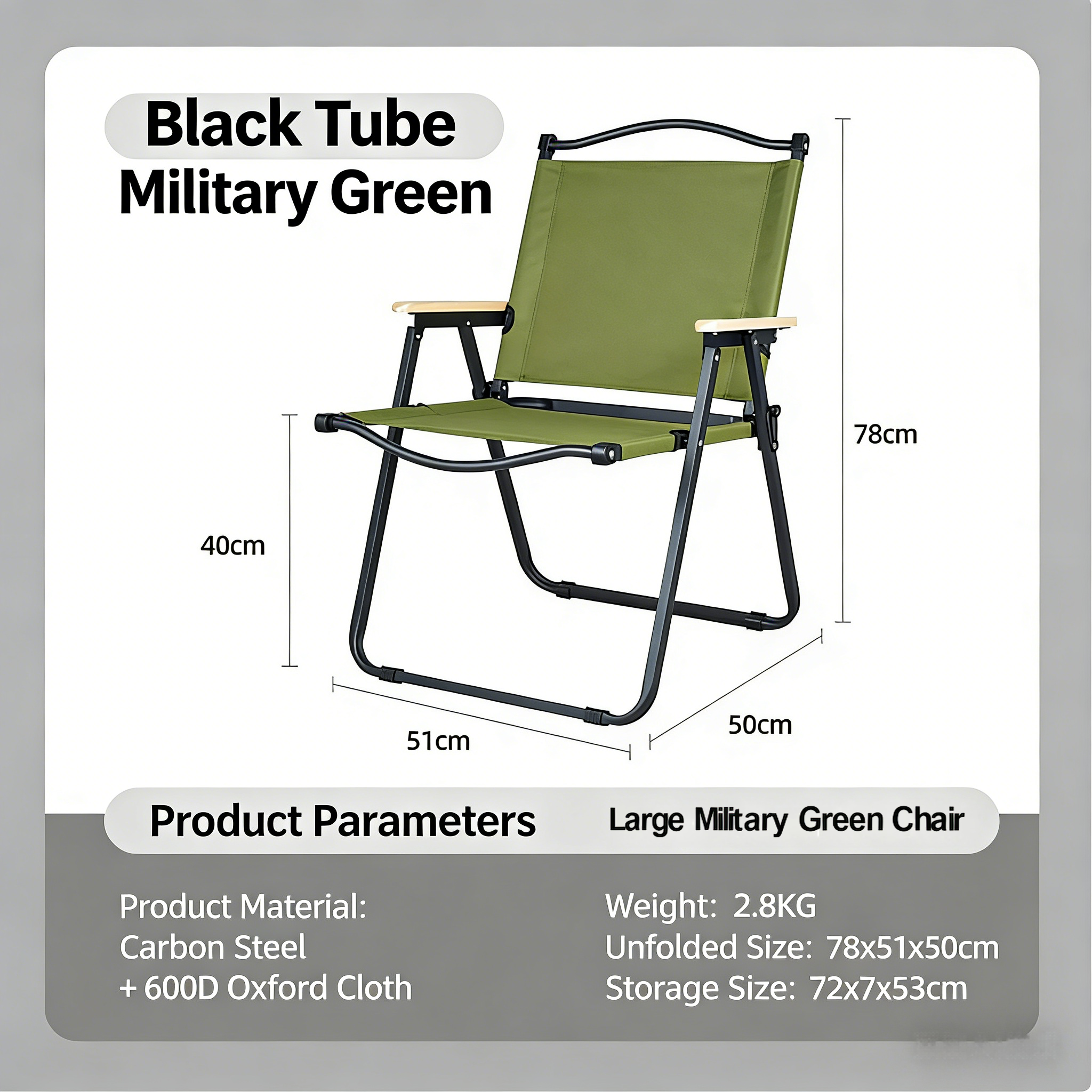 Tubo negro - tela verde - talla grande