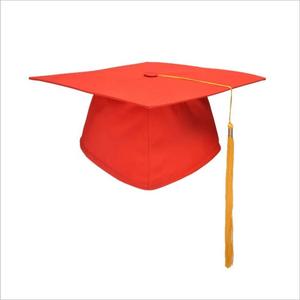 หมวกรับปริญญาสำหรับผู้ใหญ่หมวก100% เคลือบโพลีเอสเตอร์สีดำด้าน - Product Image 5