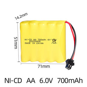 Envío rápido 5S1P Ni-Cd AA 6,0 V 700mAh batería recargable <span class=keywords><strong>6V</strong></span> <span class=keywords><strong>Nicd</strong></span> para juguetes RC y herramientas eléctricas 6,0 V Paquete de batería - Product Image 4