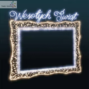 กรอบรูป LED กลางแจ้ง3D ปรับแต่งได้, การแสดงผลคริสต์มาสแบบกำหนดเองสำหรับสถานที่ท่องเที่ยวในวันหยุดและการตกแต่งประติมากรรม - Product Image 2