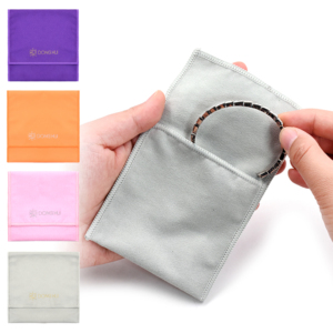 Eastsunshine Hot Sale OEM Customizable Logo 9*9cm <b>Envelope</b> Flap Luxury Double-sided Velvet High Quality Jewelry Pouch - Product Image 1