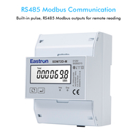 Compteur d'énergie intelligent bidirectionnel certifié MID Eastron SDM72D-M sur rail DIN, avec RS485 Modbus, pour solaires photovoltaïques et recharge de véhicules électriques