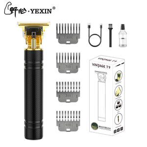 Vente chaude tout en aluminium électrique cheveux pour tondeuse pour hommes maison boutique utiliser spécial moleté <span class=keywords><strong>boucle</strong></span> T9 huile tondeuse à cheveux outil USB hôtel - Product Image 2