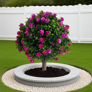 Grande plante artificielle de rose <span class=keywords><strong>en</strong></span> <span class=keywords><strong>pot</strong></span> avec piquet de sol amovible, fleurs et verdure détachables pour la décoration intérieure - Product Image 3