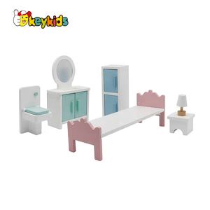 Mini-<span class=keywords><strong>lit</strong></span> en bois pour enfants, jouet de poupées, simulation, jeux classique, W06B131B - Product Image 5