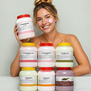 Masque en poudre de gelée blanchissante pour le traitement de l'acné à base de pétales de rose 100% naturels et biologiques, masque doux pour le <span class=keywords><strong>visage</strong></span> et le corps au collagène, OEM, étiquette privée - Product Image 6