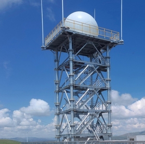 Tháp Radar thép q345/Q235 tháp Radar thời tiết 50 năm tháp Radar khí tượng - Product Image 1