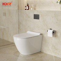 KKR Ensemble sanitaire de toilette de luxe monobloc blanc Design moderne avec siphon en S Drainage pour salles de bains d'hôtel