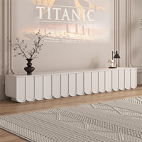 Meuble TV et Table Basse en Bois Crème, Combinaison Moderne et Simple pour Salon, Rangement Chambre, Meuble TV 65 pouces+