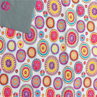 Tissu Softshell Imprimé Numérique à Cercles Colorés, 3 Couches, Imperméable, Respirant et Extensible