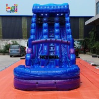 Nouveaux toboggans aquatiques gonflables commerciaux à double voie avec piscine, toboggan aquatique gonflable pour enfants et adultes