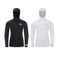 DIVERSTAR UPF 50+ 0.5MM Rash Guard à manches longues avec capuche, respirant, séchage rapide, logo personnalisé OEM