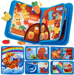 Usine en gros Montessori sensoriel éducatif enfants jouets feutre occupé livre arche <span class=keywords><strong>de</strong></span> Noé livre d'histoire pour les tout-petits - Product Image 2