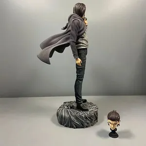 Figurine PVC No Kyojin Eren Jaeger du <span class=keywords><strong>Corps</strong></span> d'exploration, 30 cm, Figurines et Statues d'Anime, Double tête, L'Attaque des Titans Shingeki - Product Image 4
