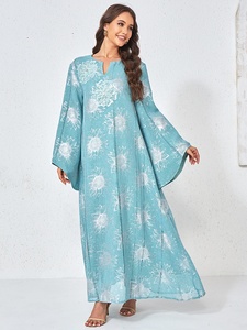 2026 Diamonds Eid Mubarak <span class=keywords><strong>Djellaba</strong></span> pour Femme, Robe Musulmane Imprimée, Abaya, Jalabiya Islamique, Caftan Marocain Femme, Kaftan, Style Dubaï Turquie - Product Image 3