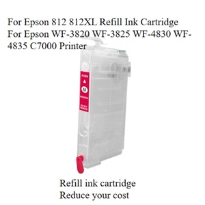 ซุปเปอร์คัลเลอร์สำหรับเอปสัน 812xl ตลับหมึกรีฟิลพร้อมชิปสำหรับ Wf7820 WF3820 WF3825 WF4830 WF4835 WF7840 EC-C7000 เครื่องพิมพ์ - Product Image 4