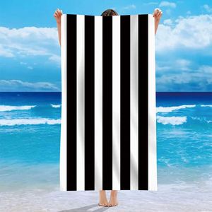 Wholesale <b>Microfiber</b> <b>Beach</b> <b>Towels</b> Digital Printed Stripe Rectangle Water Absorbent for Summer <b>Beach</b> Vacation - Product Image 3