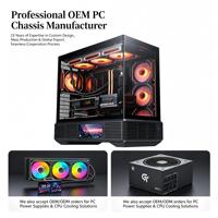 Gabinete para PC Gamer ATX MATX ITX al por Mayor, Caja de Ordenador con Cristal Templado y Ventilador Blanco 2352