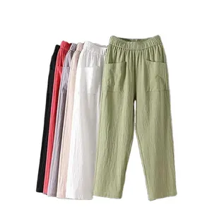 Plus Size Women's Pants Trousers Cotton Pants With Pockets For Women