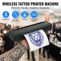 Impresora de Plantillas para Tatuajes D80, Máquina Inalámbrica de Transferencia de Tatuajes, Copiadora Térmica Portátil de Tatuajes