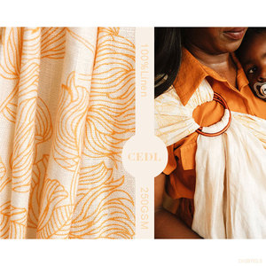 100% lin imprimé tissu pour porte-bébé bébé Wrap anneau fronde personnalisé tissu de haute qualité - Product Image 1