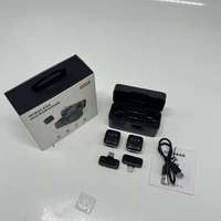 Microphone Lavalier Sans Fil SX36 2-en-1 avec Connecteur Type C et Lightning, Affichage LED, Réduction du Bruit, Mini Micro Clip SX36