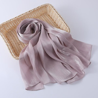Écharpe longue en crêpe respirante pour femmes, fil léger et brillant, hijab musulman, hijab malaisien, hijab arabe fin, hijab sax, écharpe musulmane