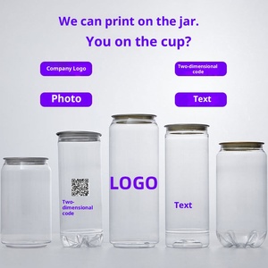Wholesale PET Plastic Pull-Tab Cans Lids Sealed Beverage <strong>Bottles</strong> for <strong>Milk</strong> Tea Cold Drinks Fruit Tea-Transparent Model 202 - Product Image 3