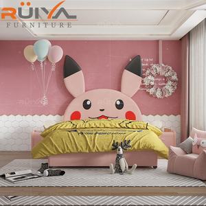 Offre Spéciale fantaisie beauté 150 cm 180 cm 3 à <span class=keywords><strong>10</strong></span> <span class=keywords><strong>ans</strong></span> enfants cadre <span class=keywords><strong>de</strong></span> lit en cuir enfants Pikachu Enfants double lits - Product Image 6